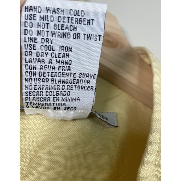 Madison Leigh Women's Butter Yellow Linen Blend Blazer Size 8 P Party Office - Picture 4 of 7